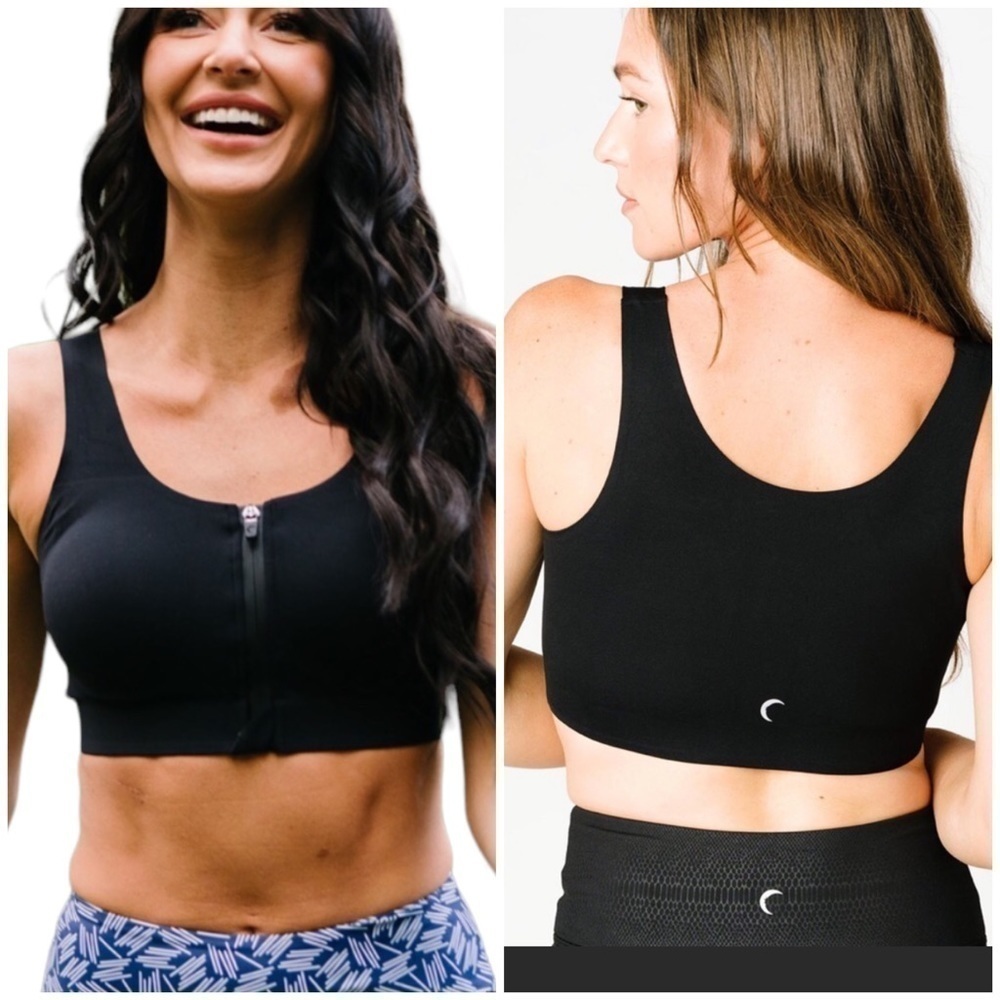 Zyia Active Sports Bra Womens XS Front Zipper Stretch Full Coverage Supper Gym